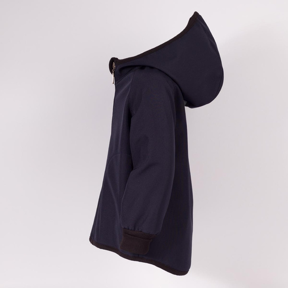 229004 Nicol Яке softshell за момче с полар, качулка и светещи елементи - тъмносиньо