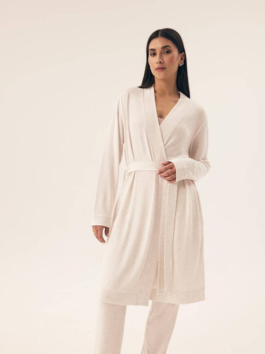 43014 Дамски халат Boar Henderson - кремав