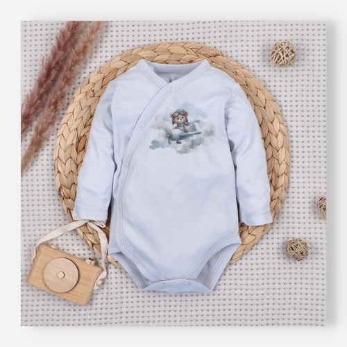 NINI ABN-5743/JSZ боди тип прегърни с 100% бамбук Baby Bear Pilot