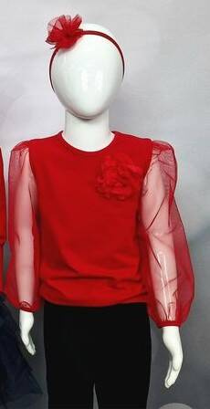 Rossa I Детска блуза с дълъг ръкав Bambarillo червена