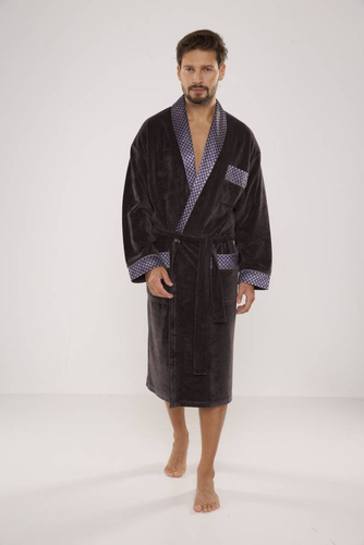 773 Мъжки форекс халат за баня Bonjour - графит