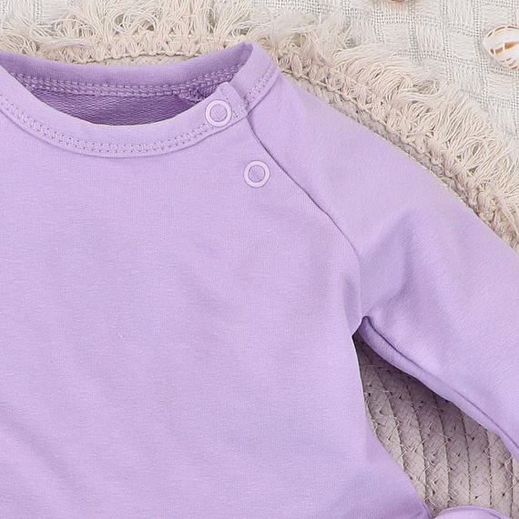 ABN-5487 Бебешка рокля Underwater World Nini - органичен памук, лилава, дълги ръкави