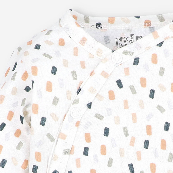 ABN-5321/KRE Боди с плик Nini от органичен памук, кремав