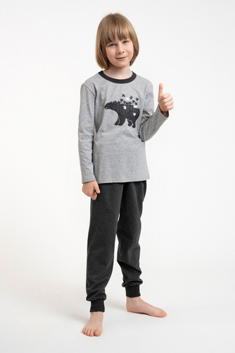 Morten Пижама за момчета Италианска мода melange/c.меланж 