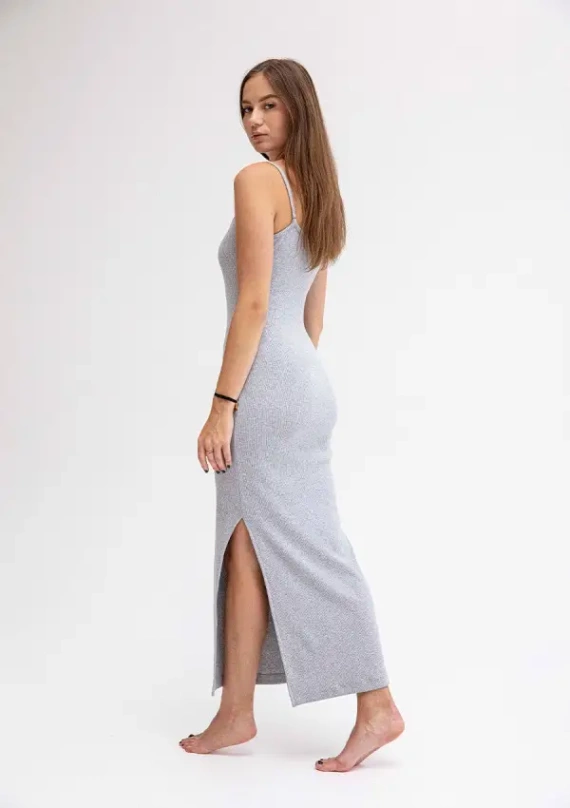 DK-K-P7 DKaren памучна рокля - сива