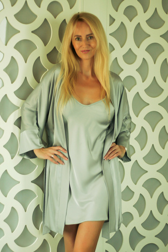 Дамски халат Panama Podomka Kalimo - сребърен