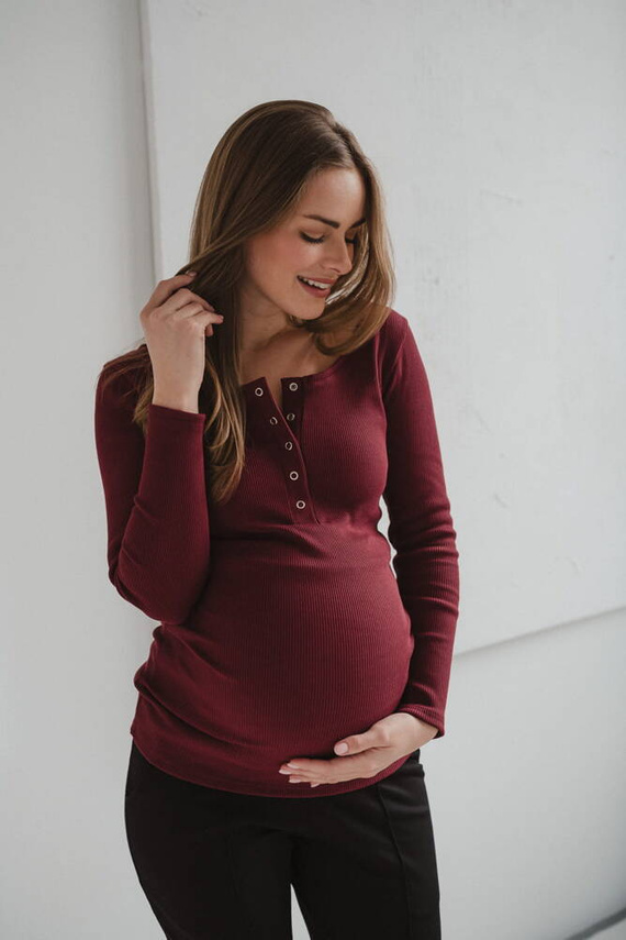 Класически панталон за бременни GraceFit Mama Milk&Love, черен