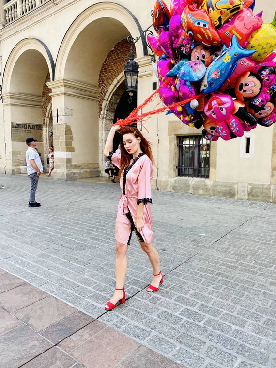 929 Kleoree Дамски халат De Lafense - розов