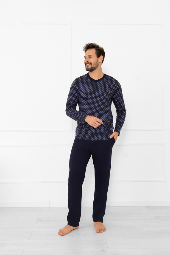 Gerard Italian Fashion мъжка пижама - памучна, с дълъг ръкав и панталон