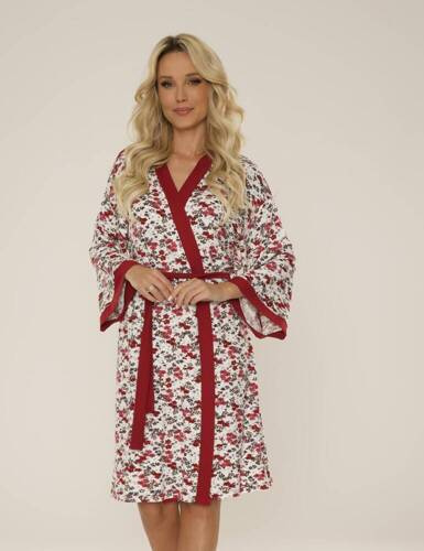 468 Дамски халат Mia Forex - бордо