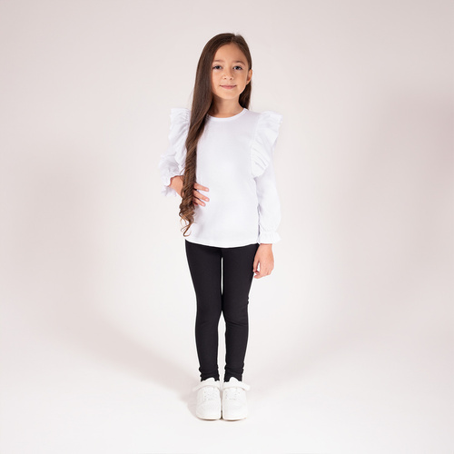 198282 Момичешки клин Вики Никол - памук с еластан, удобен, черен, полско производство