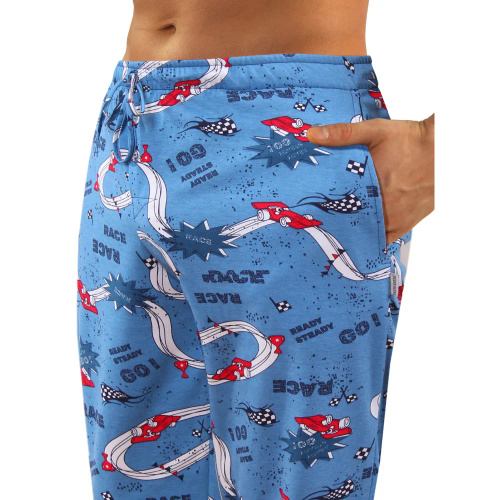 2660/10 Мъжка пижама с дълъг ръкав и панталон Sesto Senso - тъмносиня