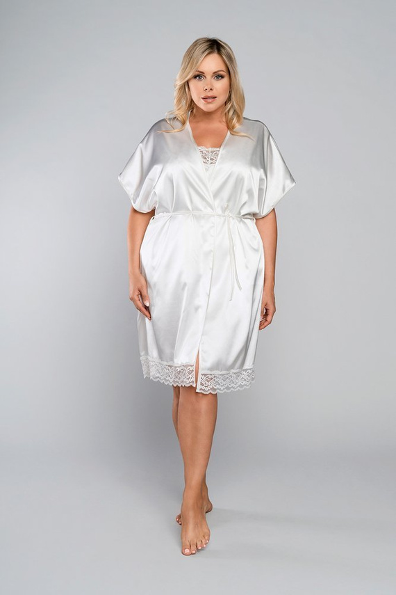 Touch Халат за баня с къс ръкав Италианска мода - екрю