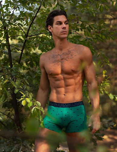 M-1056 SZG Мъжки боксерки Lama червено зелено