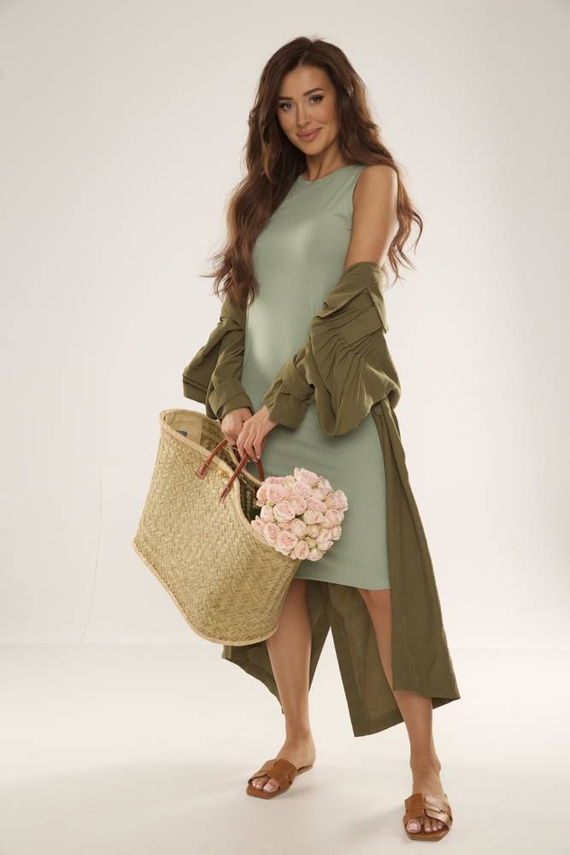 707 Freya Дамска рокля De Lafense - грах