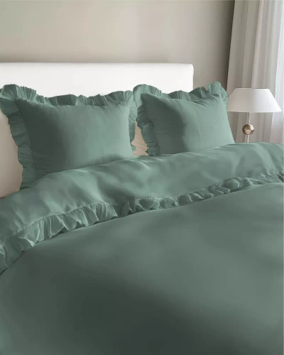 Pure 23 Едноцветно памучно спално бельо Detexpol мента