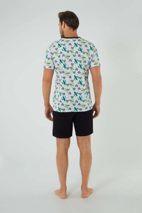 Пижама Picos Мъжка пижама Италианска мода - принт/черно