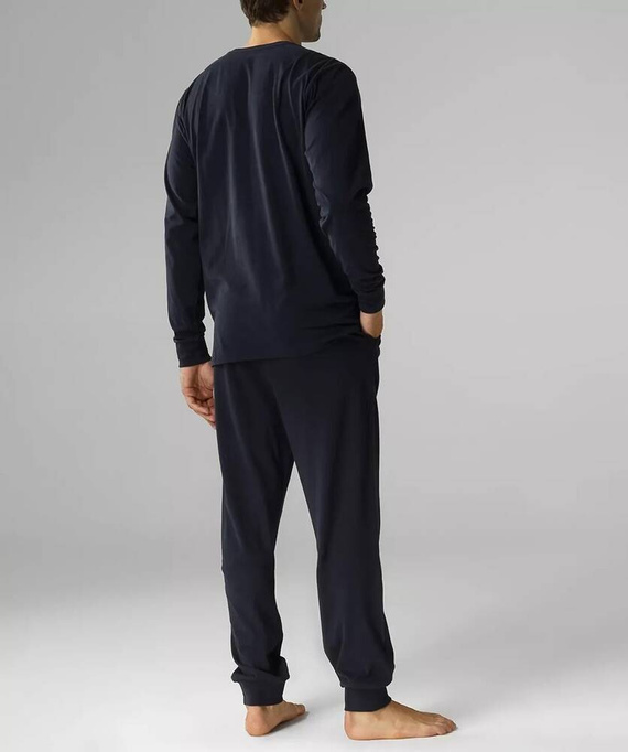NMP-378 Мъжка пижама с дълъг ръкав, атлантическо-тъмносиня