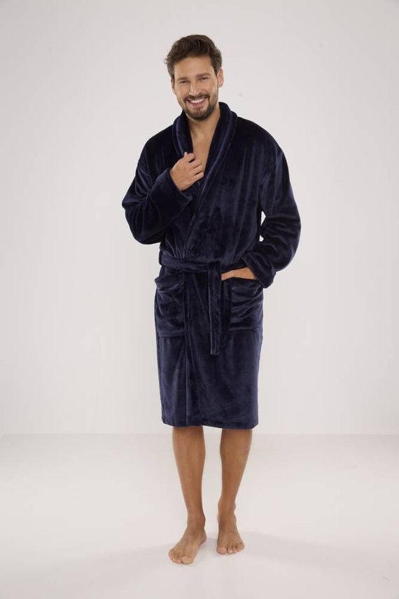 716 Мъжки халат Rafael De lafense - тъмносин