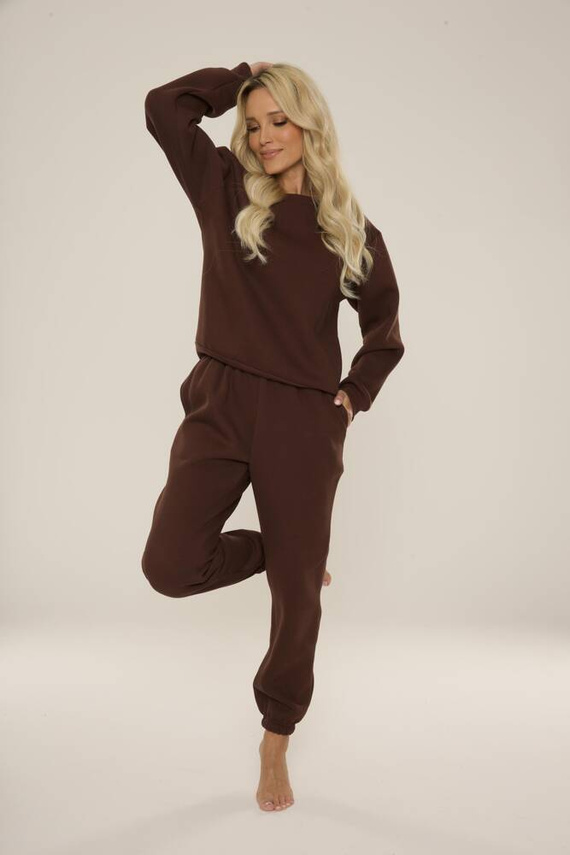 812 Дамски спортен костюм Indigo Forex - шоколад