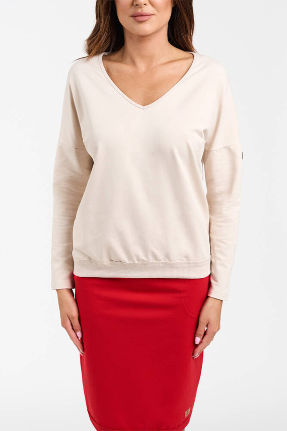 Дамска миди пола Karina Италианска мода - червена 