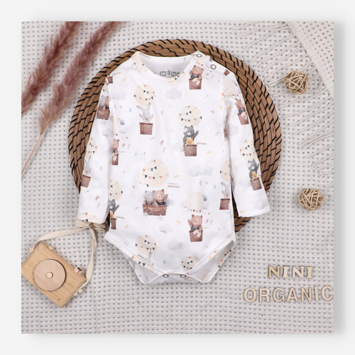 Боди Nini Balloon Friends 100% органичен памук, произведено в Полша