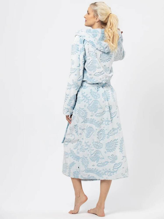 LGL 535 Дълъг дамски халат Key-син