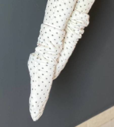 553/554 Wellsoft Гладки чорапи за сън De Lafense - екрю на малки точки