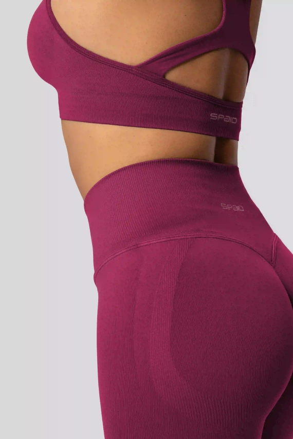 Клин push-up Spaio PRO висок талия плътен моделиращ red wine