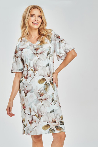 Дамска нощница Afrodyta 3534 – 100% памук, V-деколте, естествен комфорт и женствен стил