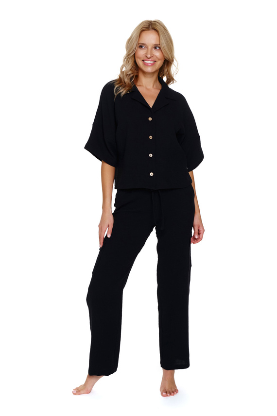7236 Дамска пижама Muslin Doctor Nap - черна