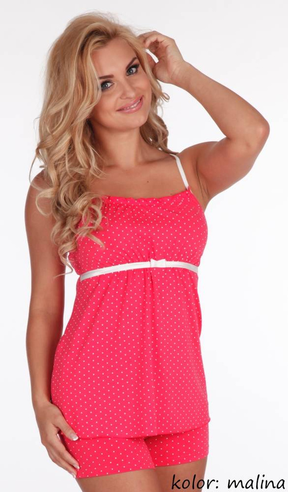 915 Dots Forex дамска пижама - малинова