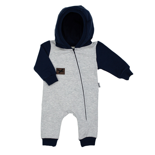 219271 Willy анцуг клоун Никол – сиво и тъмно синьо с качулка и цип