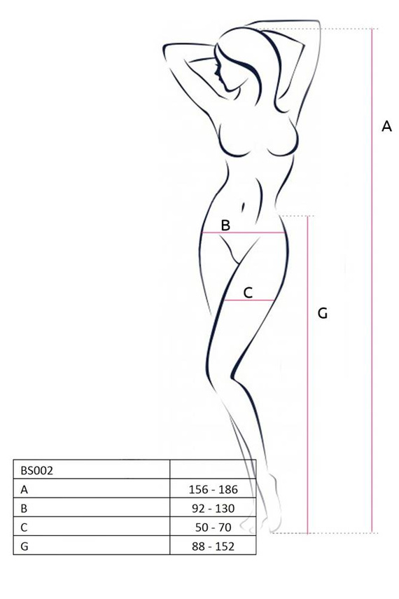 S029 Bodystocking Pończochy Passion biały