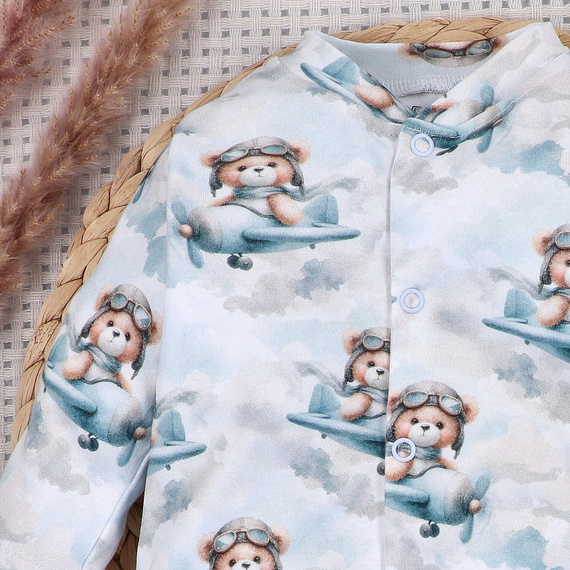 NINI BABY BEAR PILOT бебешки гащеризон от органичен памук ABN-5747/PIL