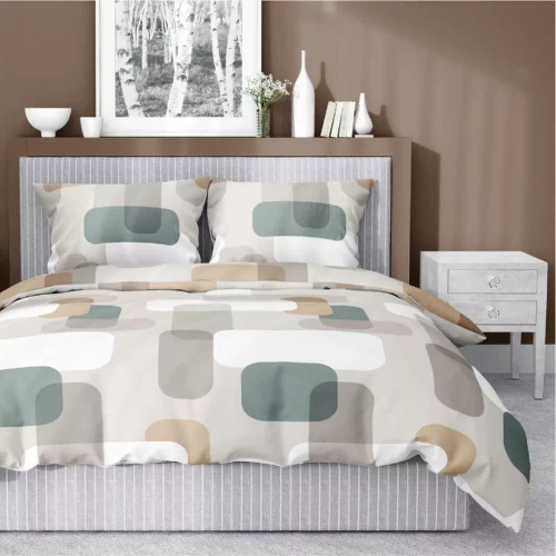 5487 A Спално бельо от сатен Detexpol Satin Stories, сиво | 100% памук, сатенирана тъкан, цип, подаръчна опаковка