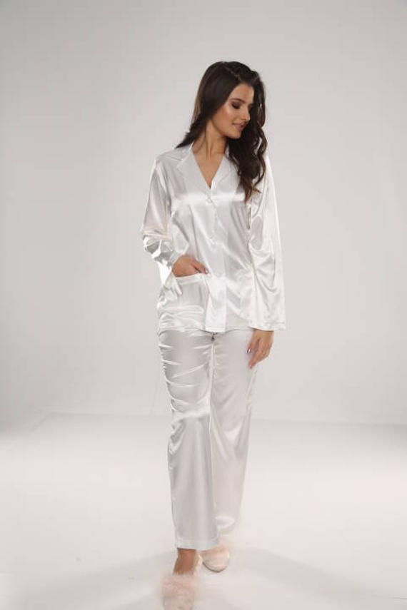 934 Дамска пижама Classic Forex - перла/перла