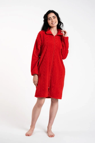 Дамски халат Rena Италианска мода - червен