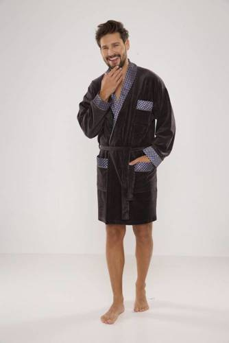 772 Мъжки форекс халат за баня Bonjour - графит