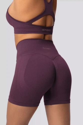 Spaio PUSH-UP PRO моделиращи безшевни шорти фитнес висок колан plum