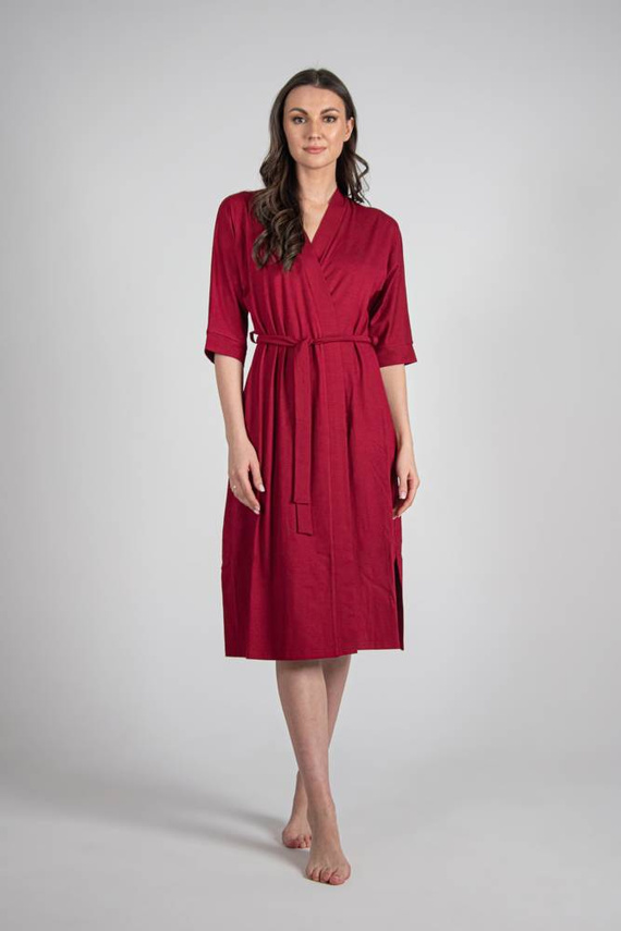 942 Visa Дълъг халат De Lafense - бордо