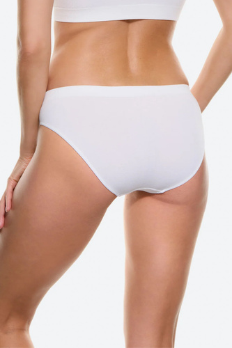Spiman LIGHT Bianco Midi бамбукови бикини с ниска талия, дишащи и меки