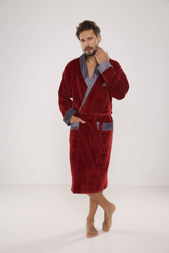 773 Мъжки форекс халат за баня Bonjour - бордо