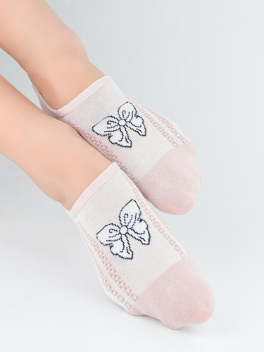 Дамски терлички Noviti ST095 – памучни балерини със силикон на петата