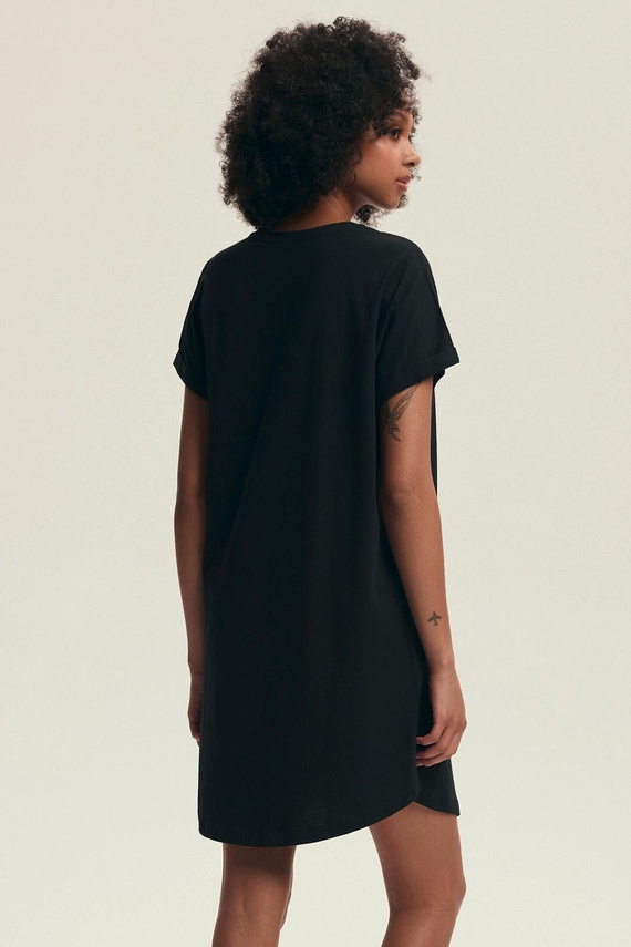 Нощница 43729 Dairoku Henderson черна – памук, къс ръкав, удобна кройка