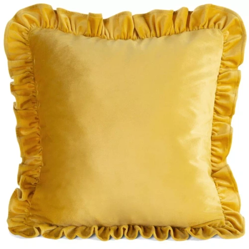 Калъфка Brenda 45x45 салвия кадифе Eurofirany с къдри mustard