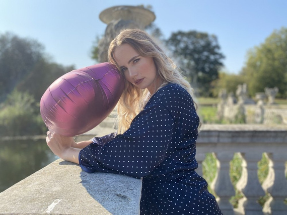 370 Дамски халат Laurine Forex - тъмно син