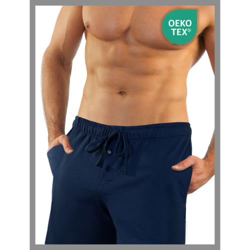 7542 Мъжка пижама с дълъг ръкав Sesto Senso - горчица