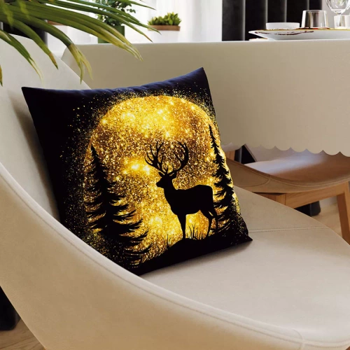 PBN286 Блестяща коледна калъфка за възглавница Marquisette черна