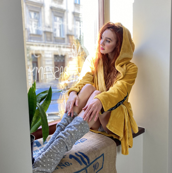 626 Abigail Дамски къс халат Forex - мед